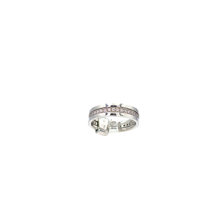 Three row silver band