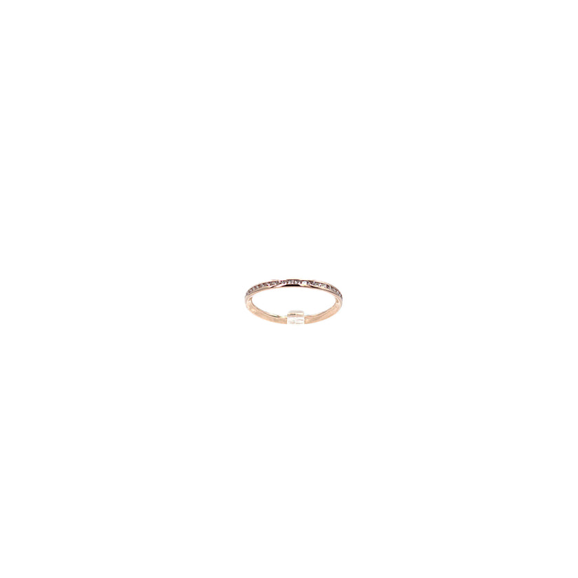 Channel set wedding band