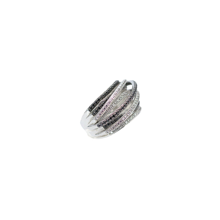 Black and White Stone Cocktail Ring