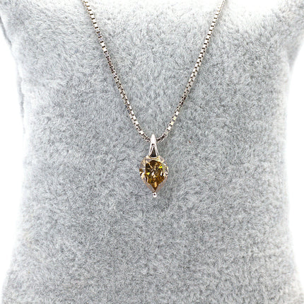 Brown Pear Diamond Pendant