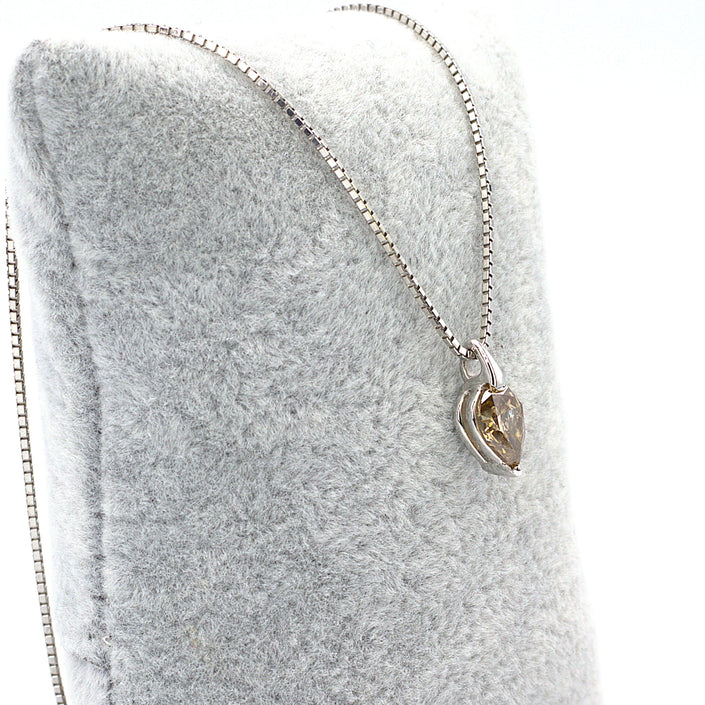 Brown Pear Diamond Pendant
