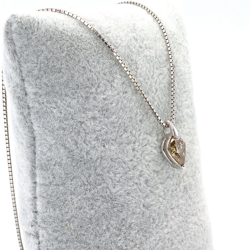 Brown Pear Diamond Pendant