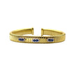 Blue Stone Cluster Cuff Bracelet