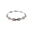 Luxury Sterling Silver Pave‑Set Link Bracelet