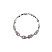 Luxury Sterling Silver Pave‑Set Link Bracelet