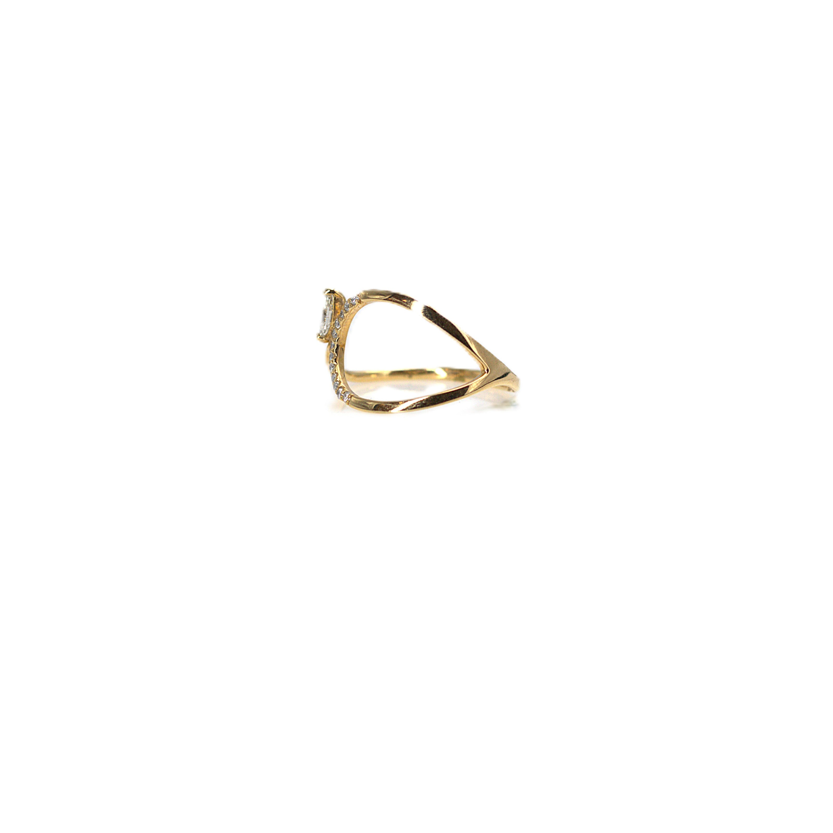 Gold Plated Platinum Diamond Ring