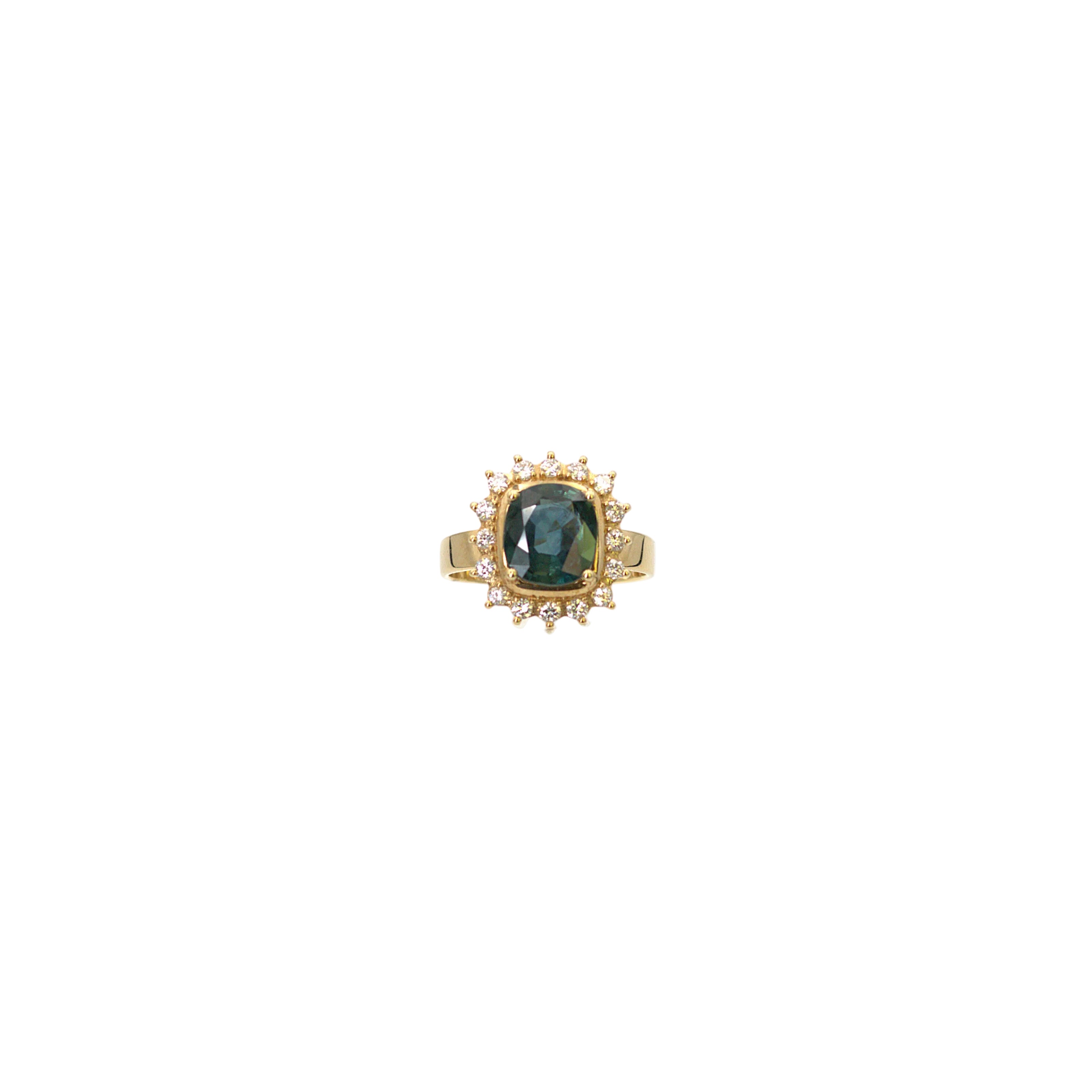 Topaz and Diamond Ring