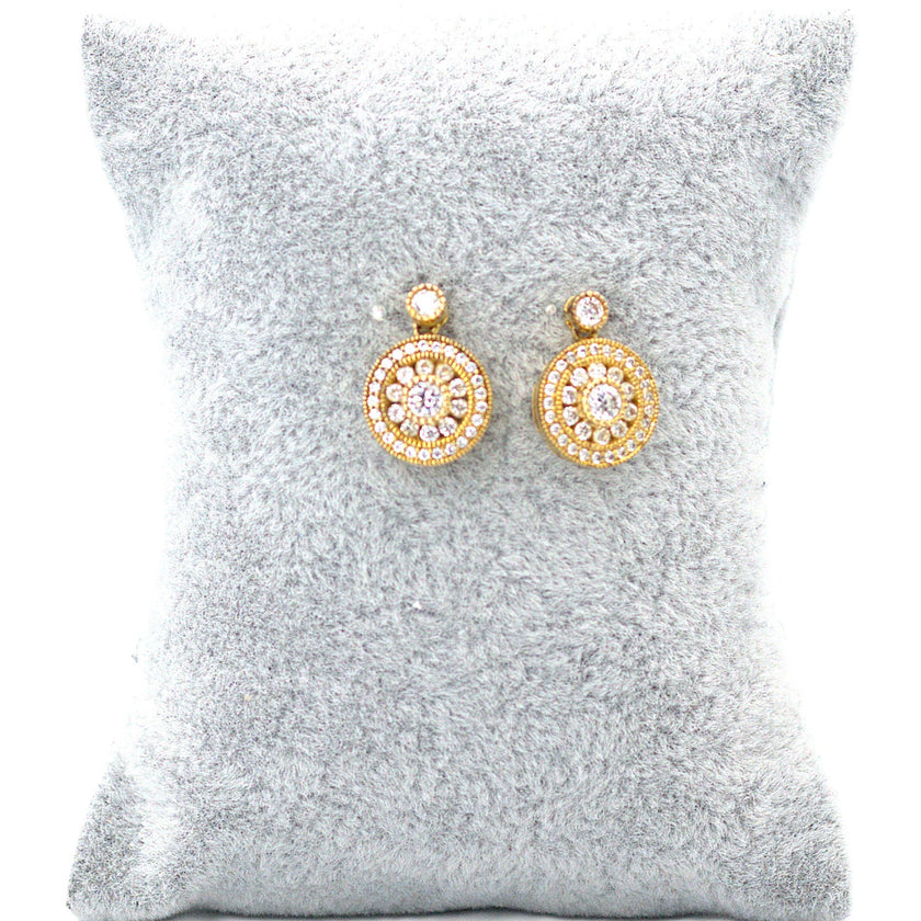 Double halo earring (yellow)