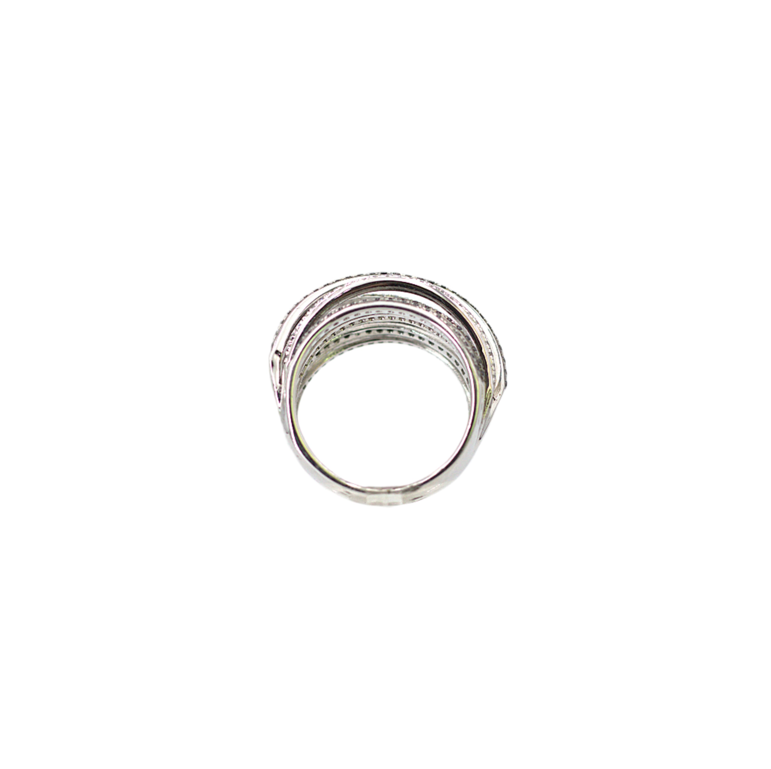 Black and White Stone Cocktail Ring