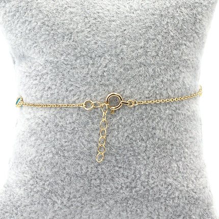 Turquoise & rose petal bracelet
