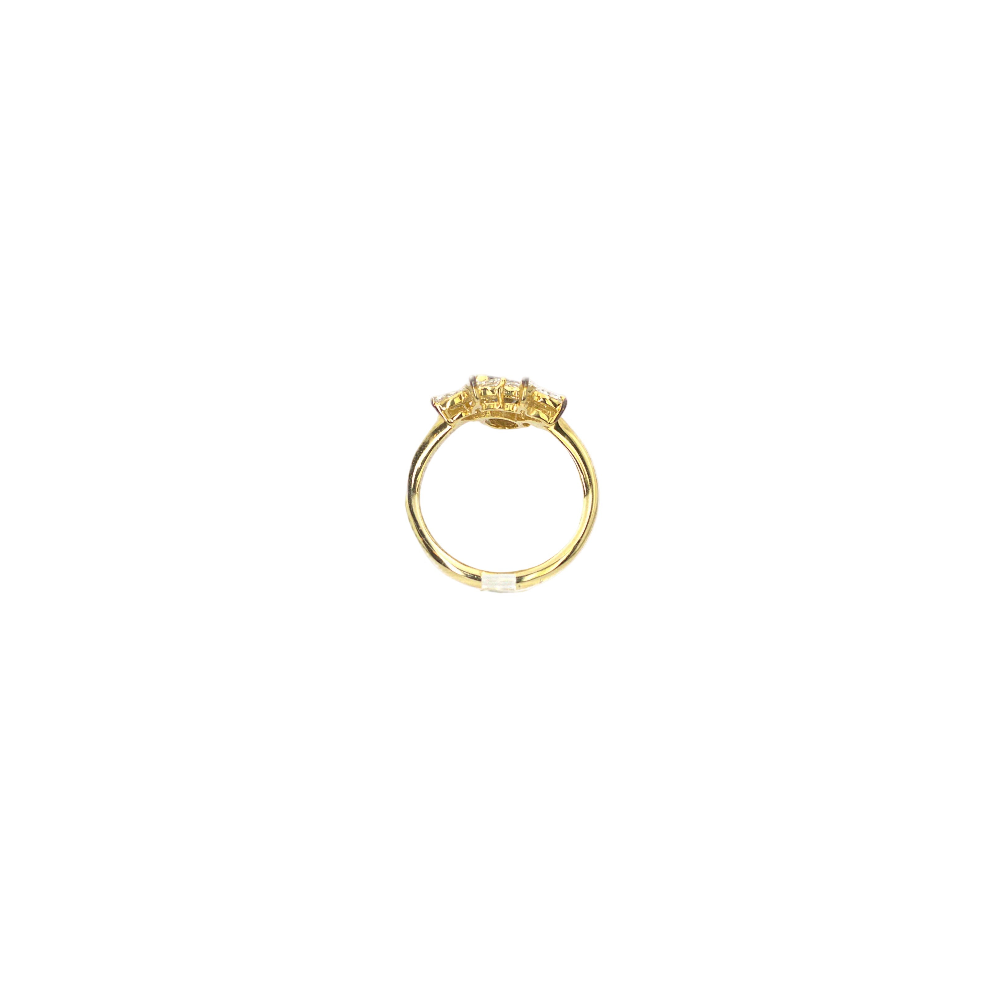 Brown Pear Shape Diamond Ring
