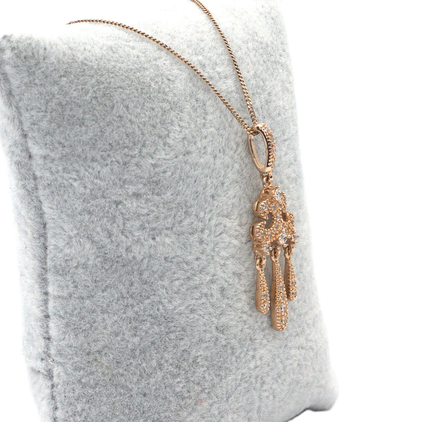 Dangle rose gold plated pendant
