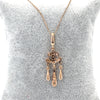 Dangle rose gold plated pendant