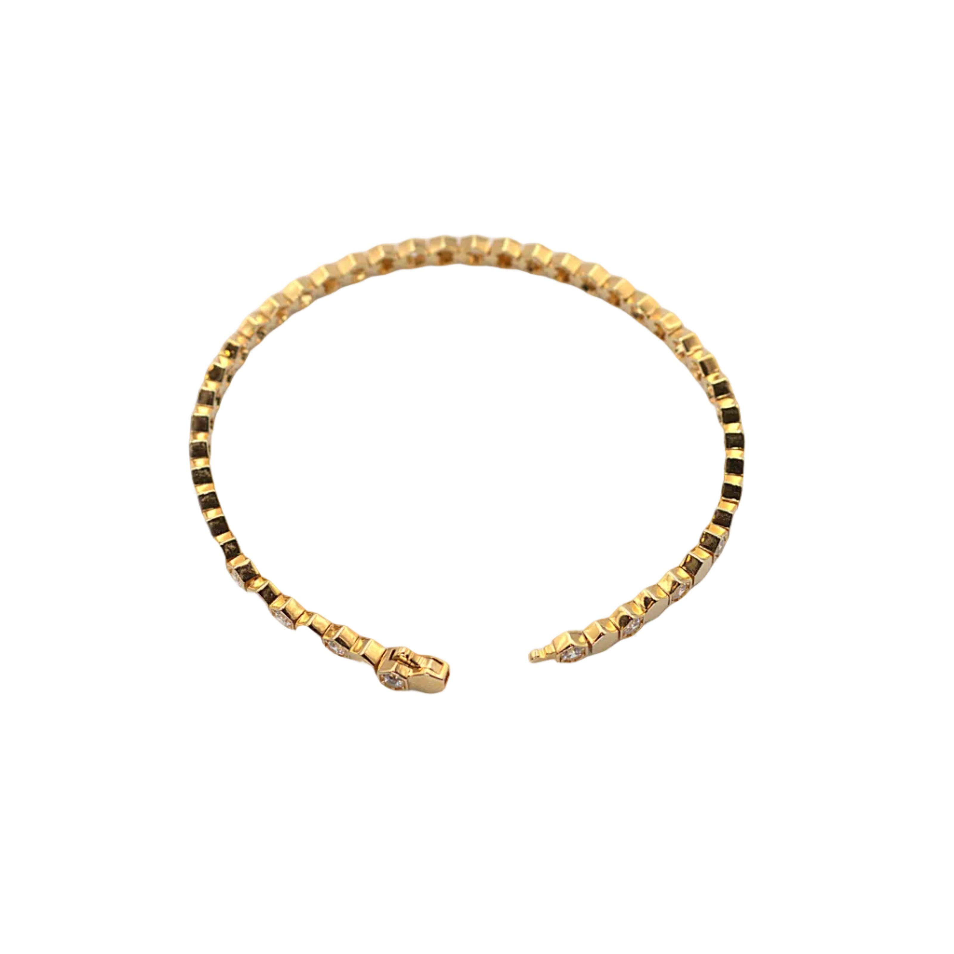 Rose‑Gold Plated 925 Silver Necklace – Sparkling CZ Detailing