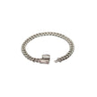 Silver CZ Curb Chain Bracelet