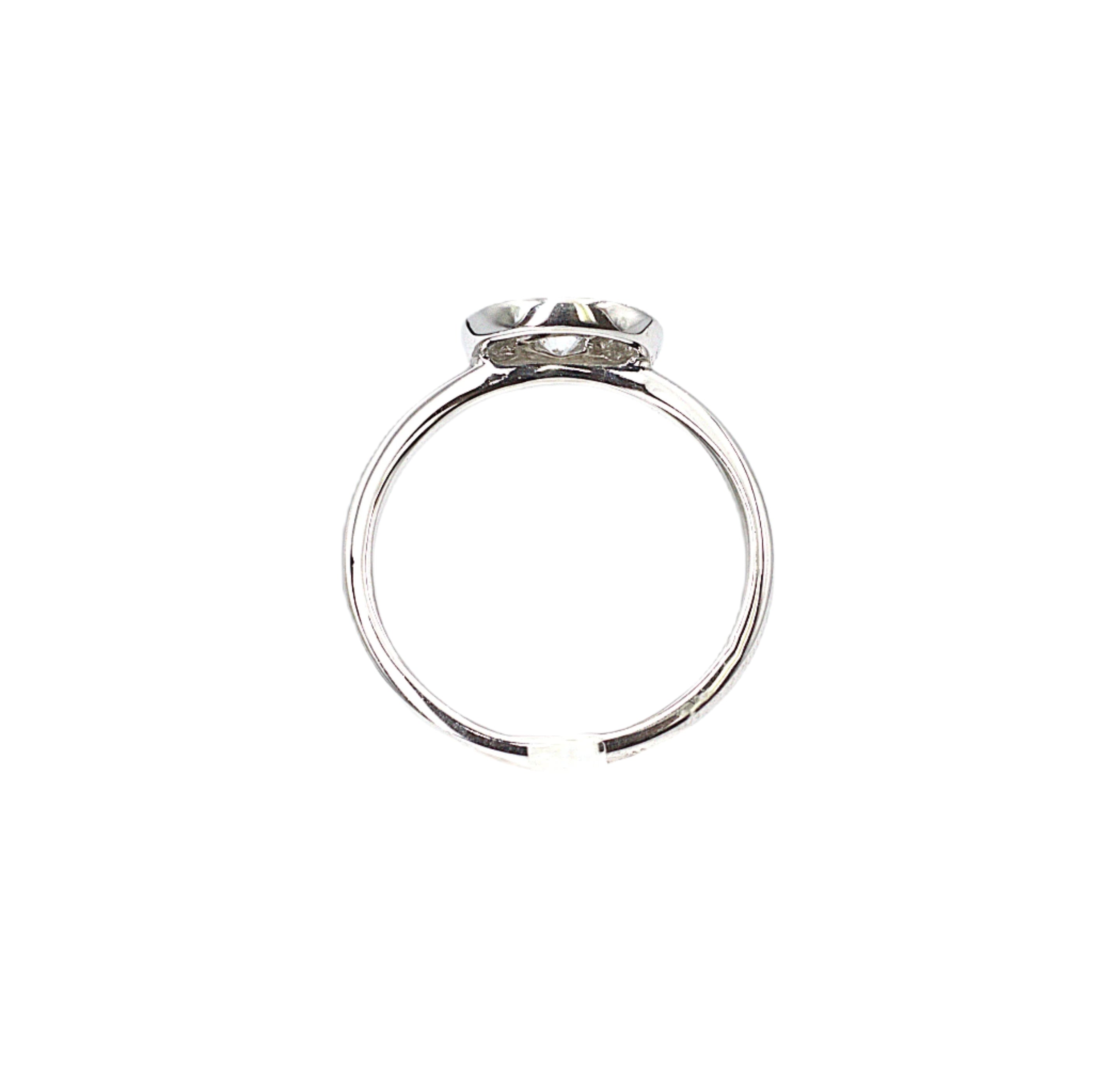 Round double halo engagement ring