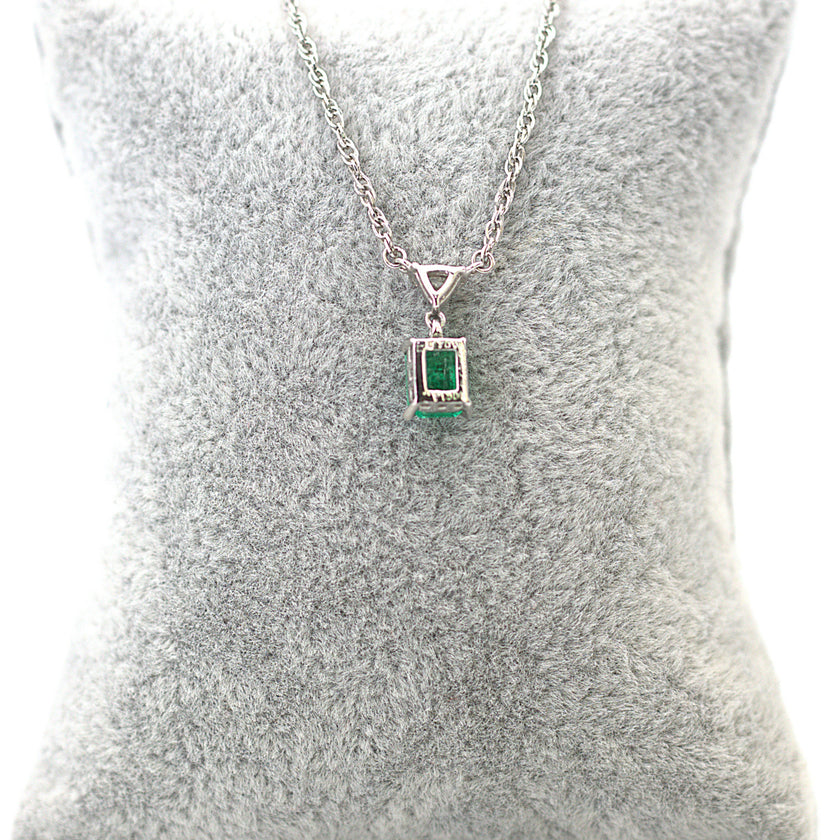 Emerald and diamond necklace