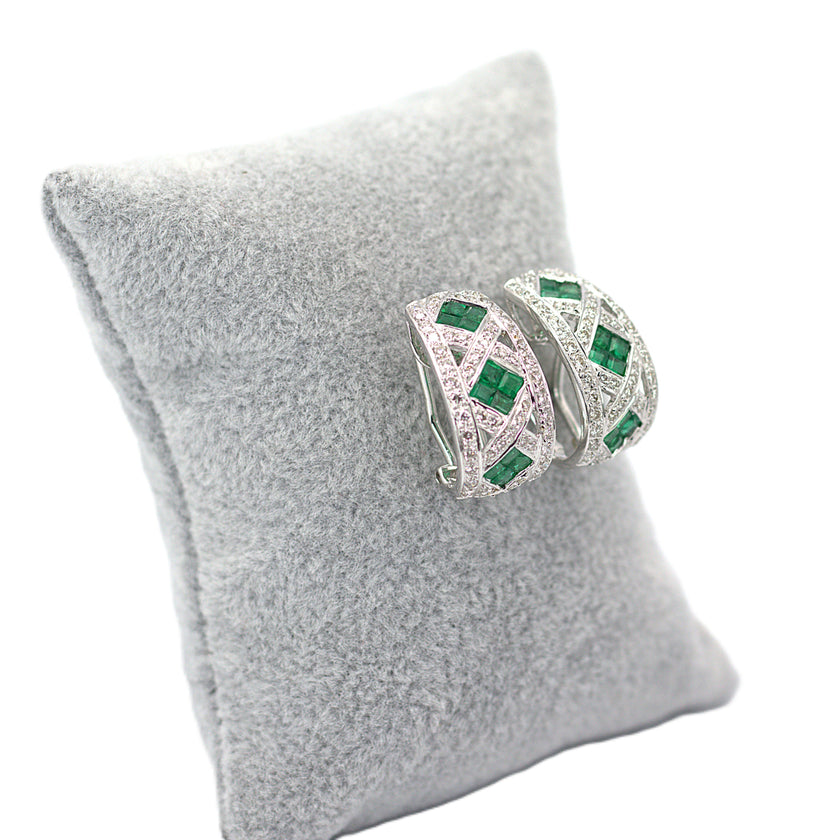 Emerald & Diamond Earring
