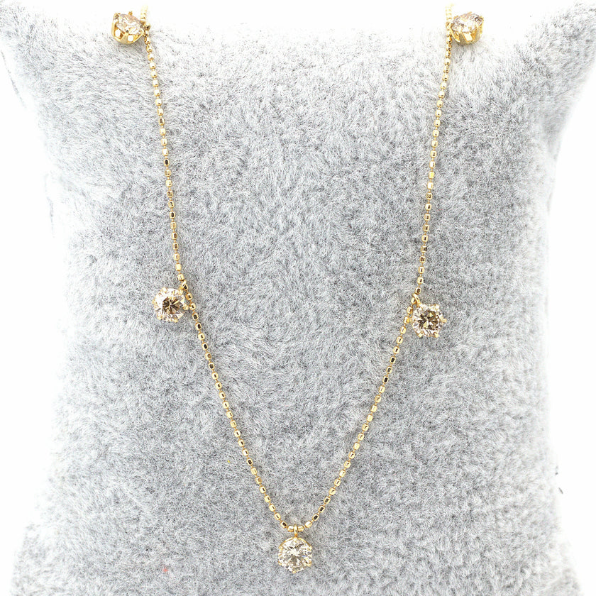 Floating diamond neckale