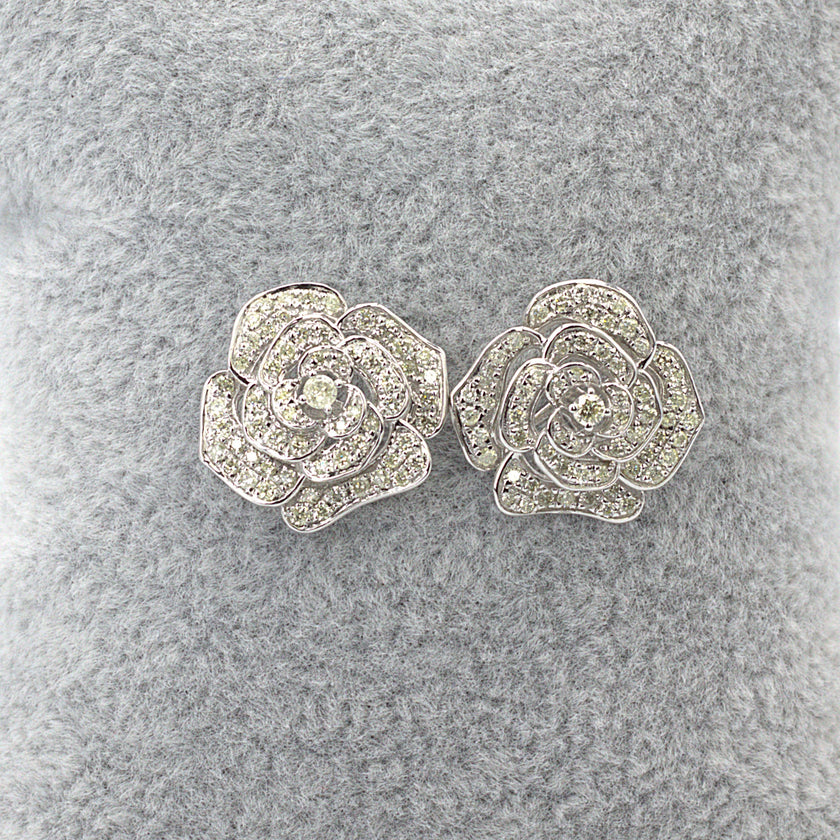Diamond Rose Earring