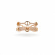 Two row rose gold band