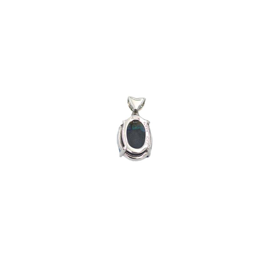 Opal and diamond pendant