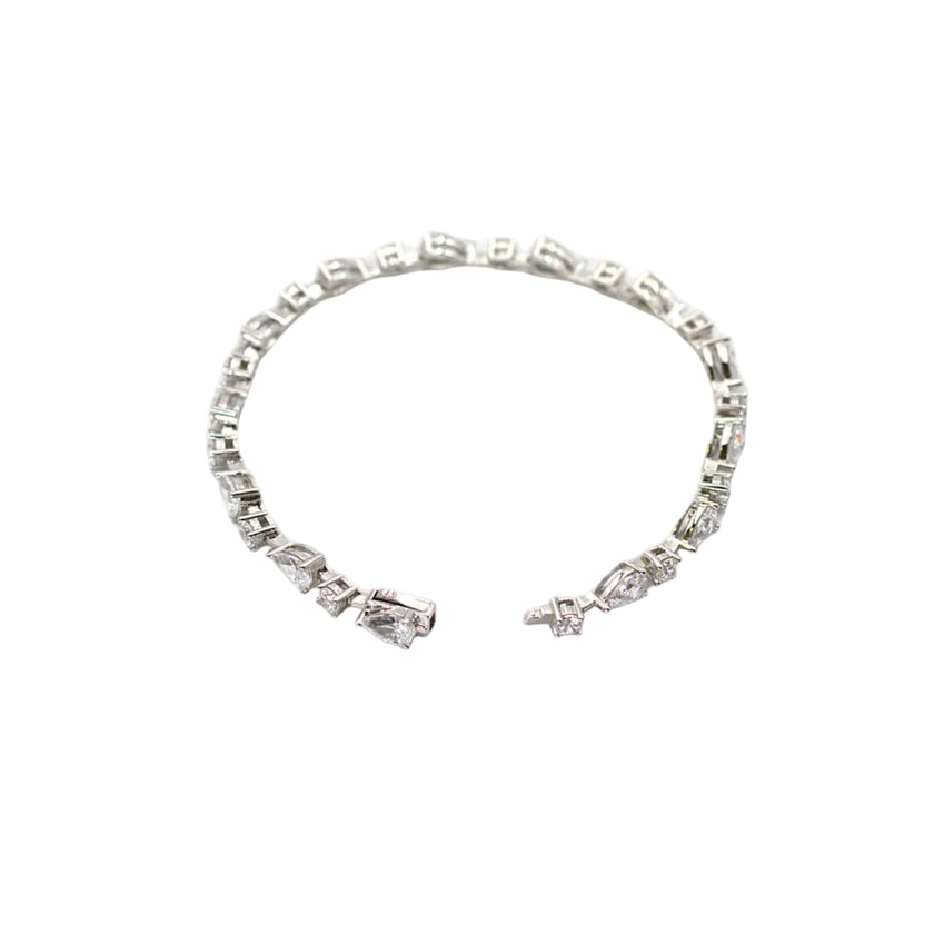 Pear & Round CZ Tennis Bracelet