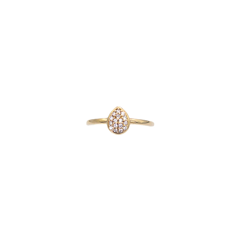 Clustered Pear Shape Ring