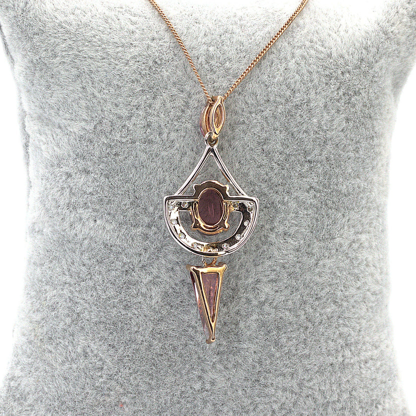 Burgundy Pendant necklace