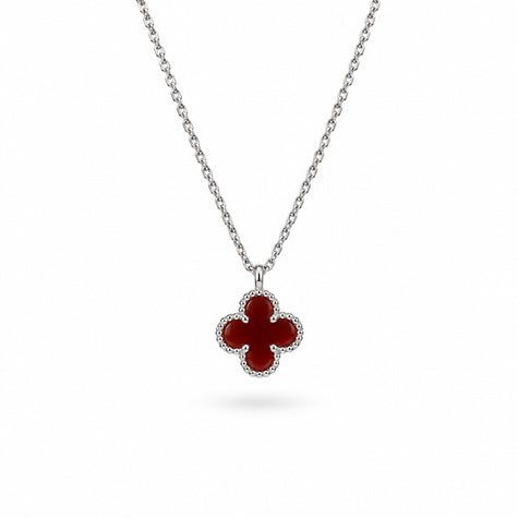 Red Clover Silver 925 Necklace