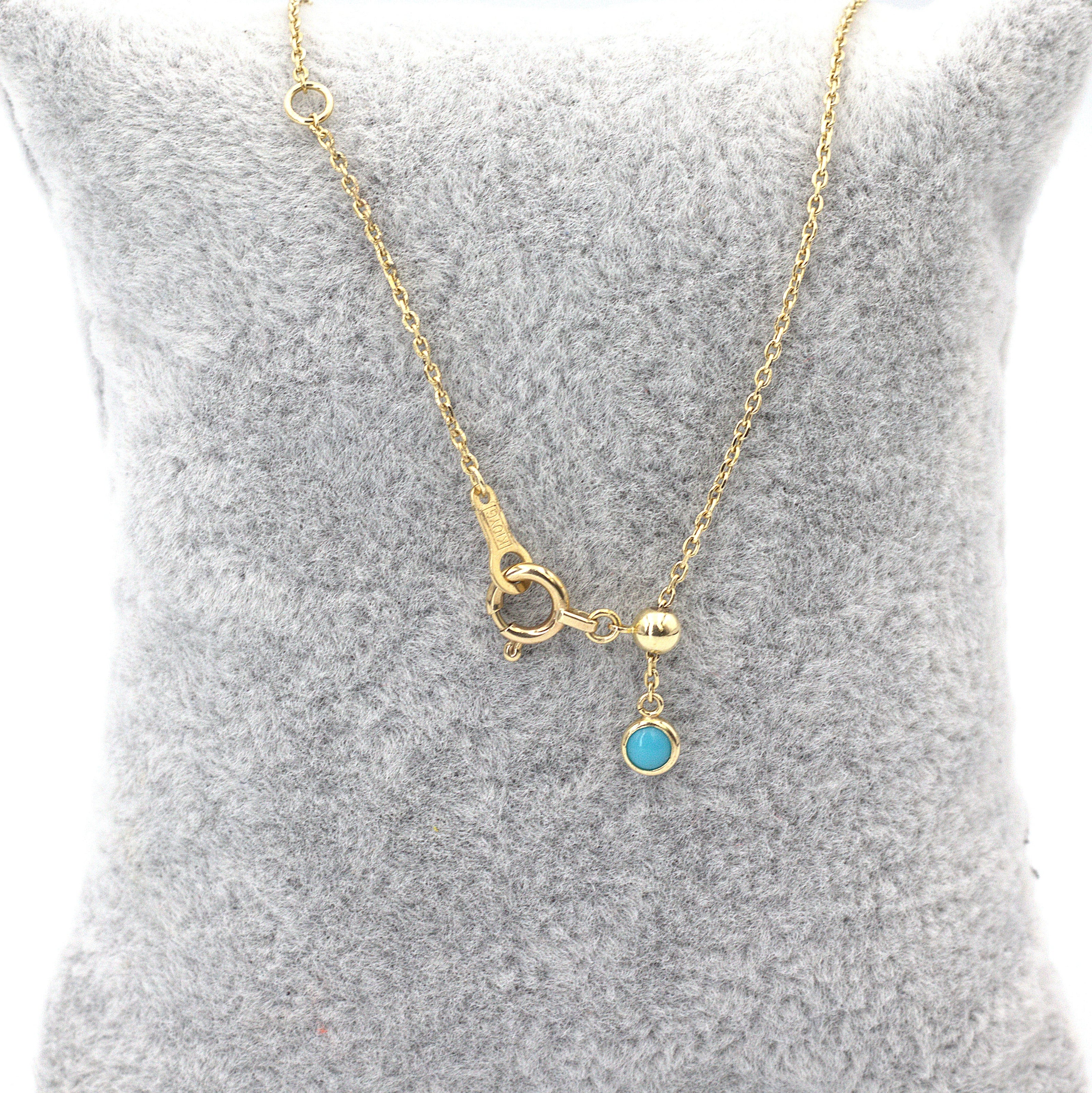 Turquoise & Rose Necklace
