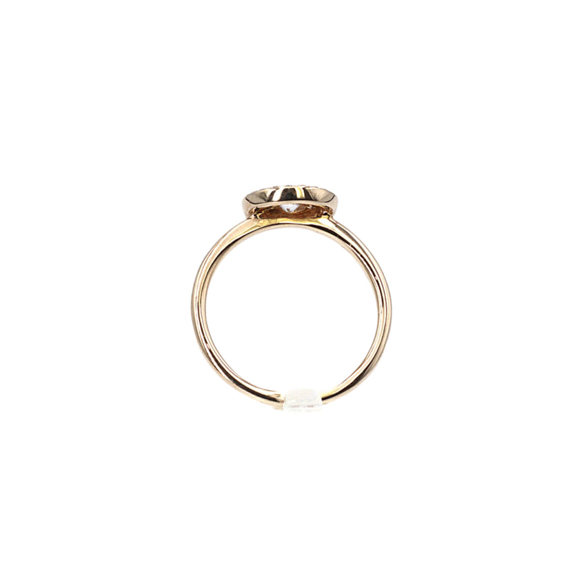 Double halo round diamond ring