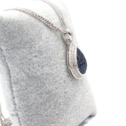 Blue sapphire & Diamond Necklace