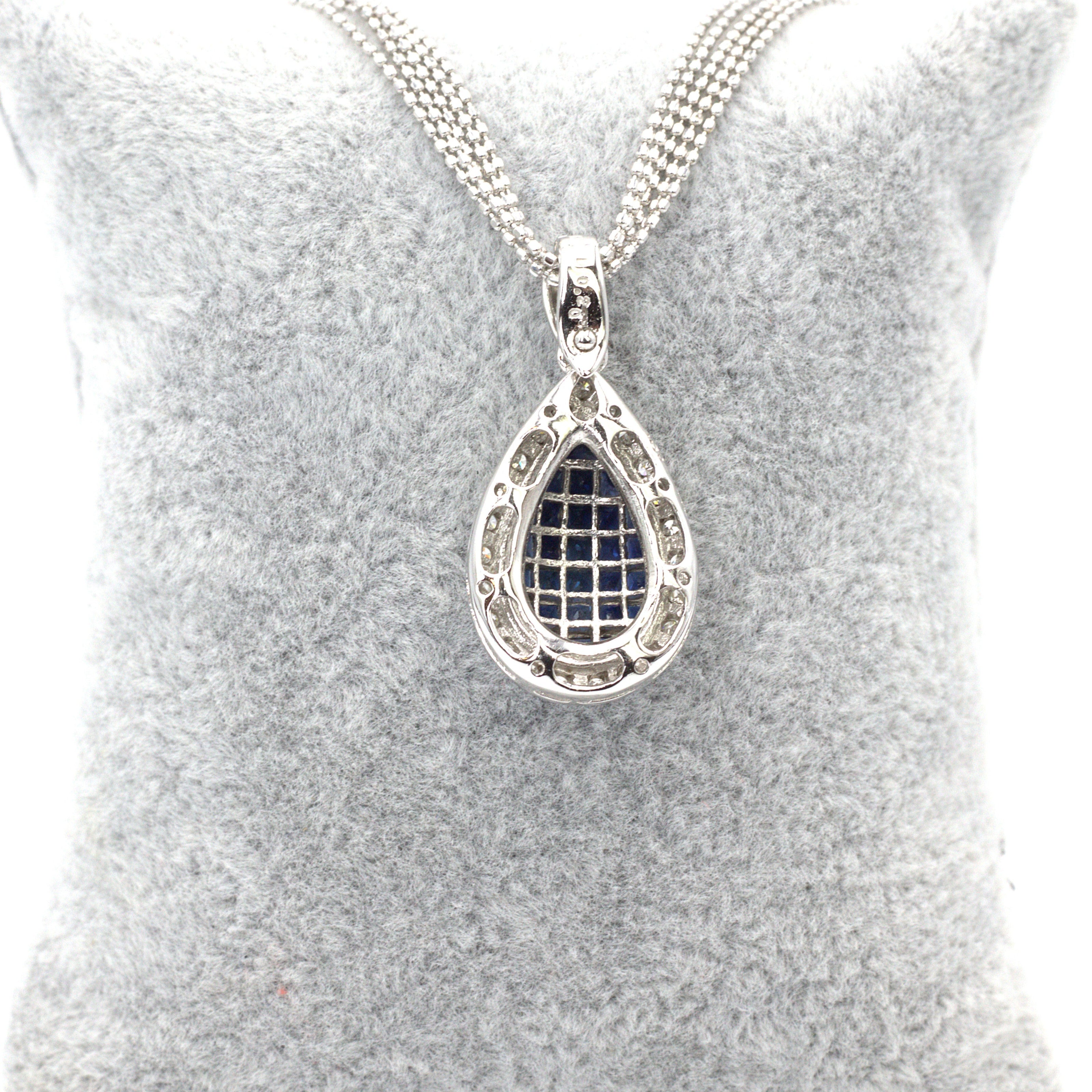 Blue sapphire & Diamond Necklace