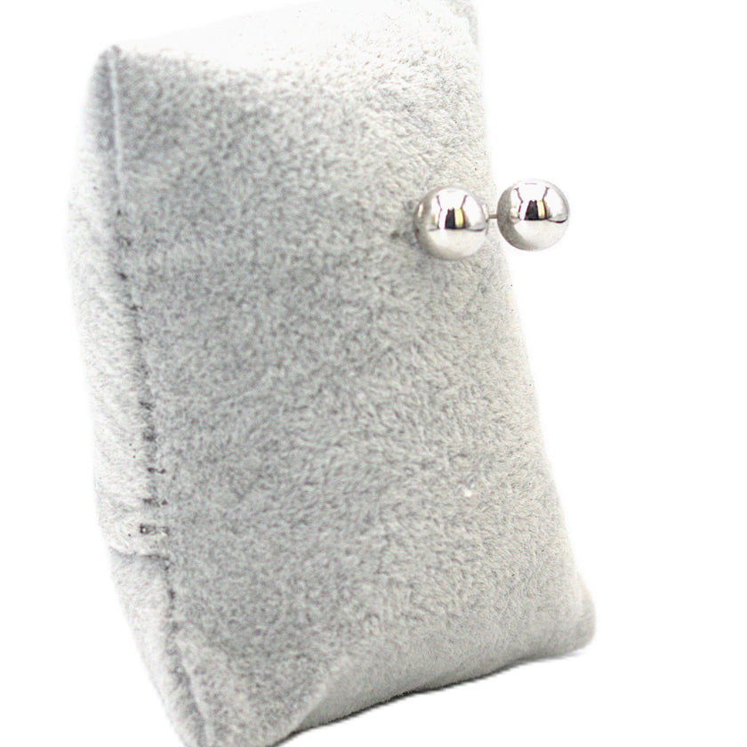 Silver ball earring