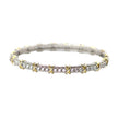 Two‑Tone X‑Link CZ Bangle