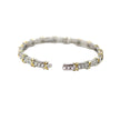 Two‑Tone X‑Link CZ Bangle