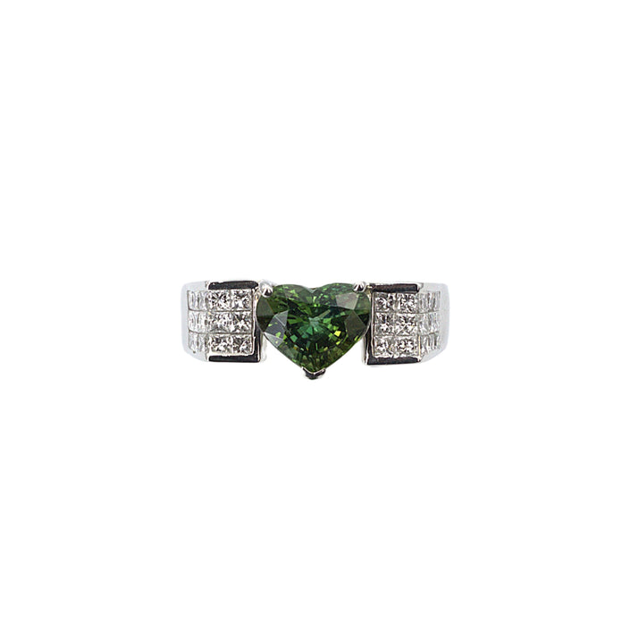 Zoisite & Diamond Ring